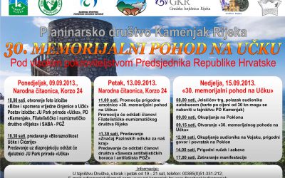30. Memorijalni pohod na Učku – poziv